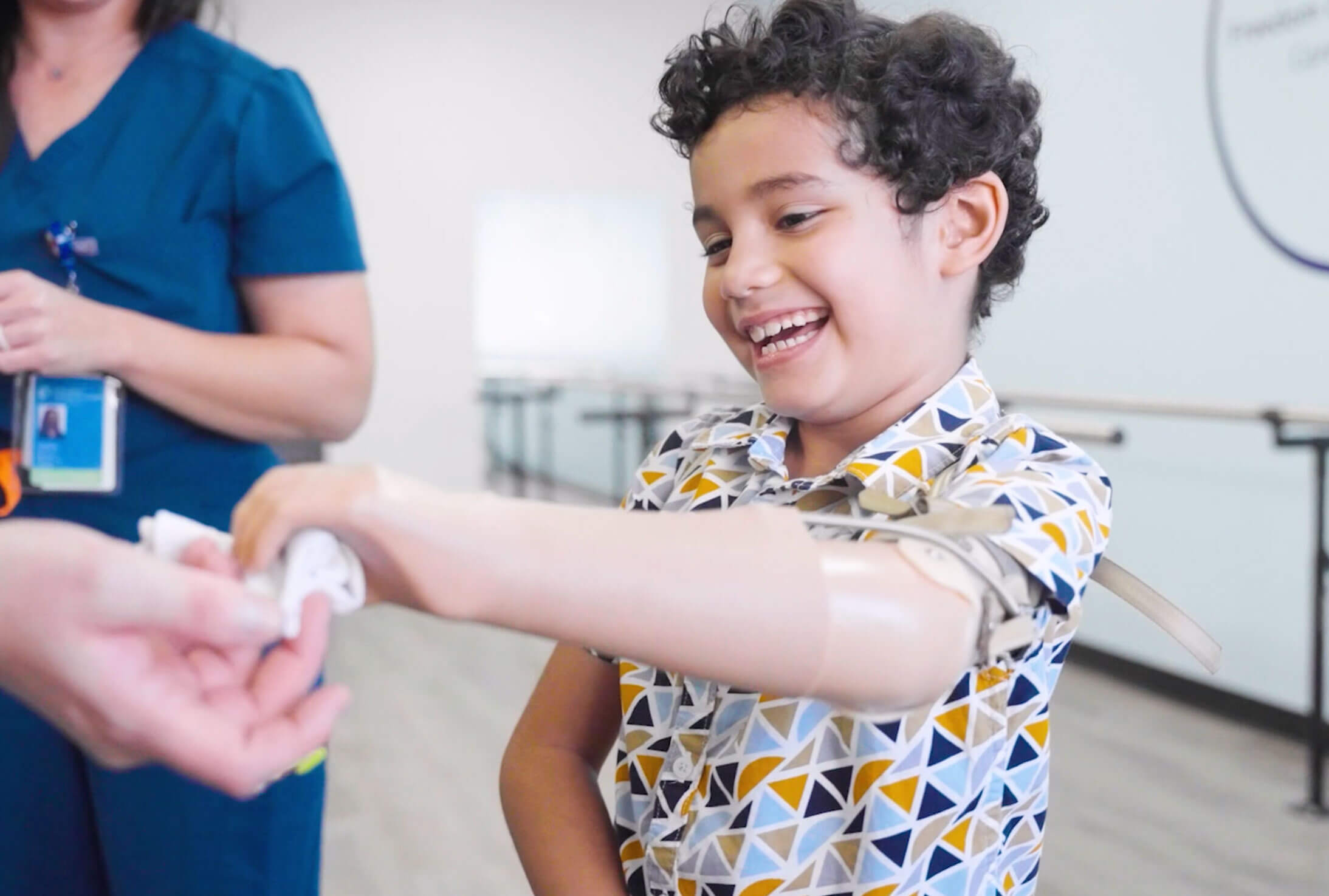 ramses receiving new arm